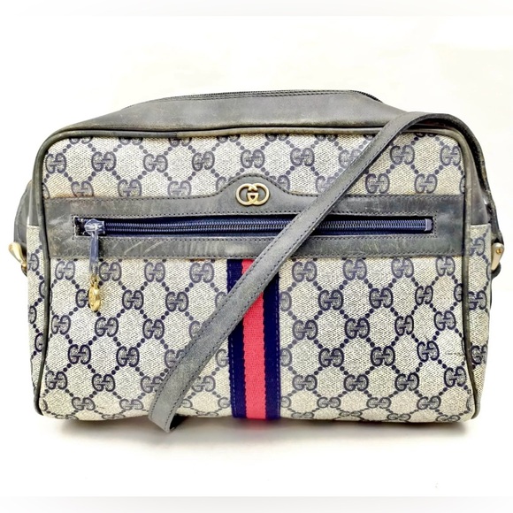 Gucci Handbags - 🏆💎💯 GUCCI Ophidia Accessory Collection Sherryline Navy Blue Crossbody